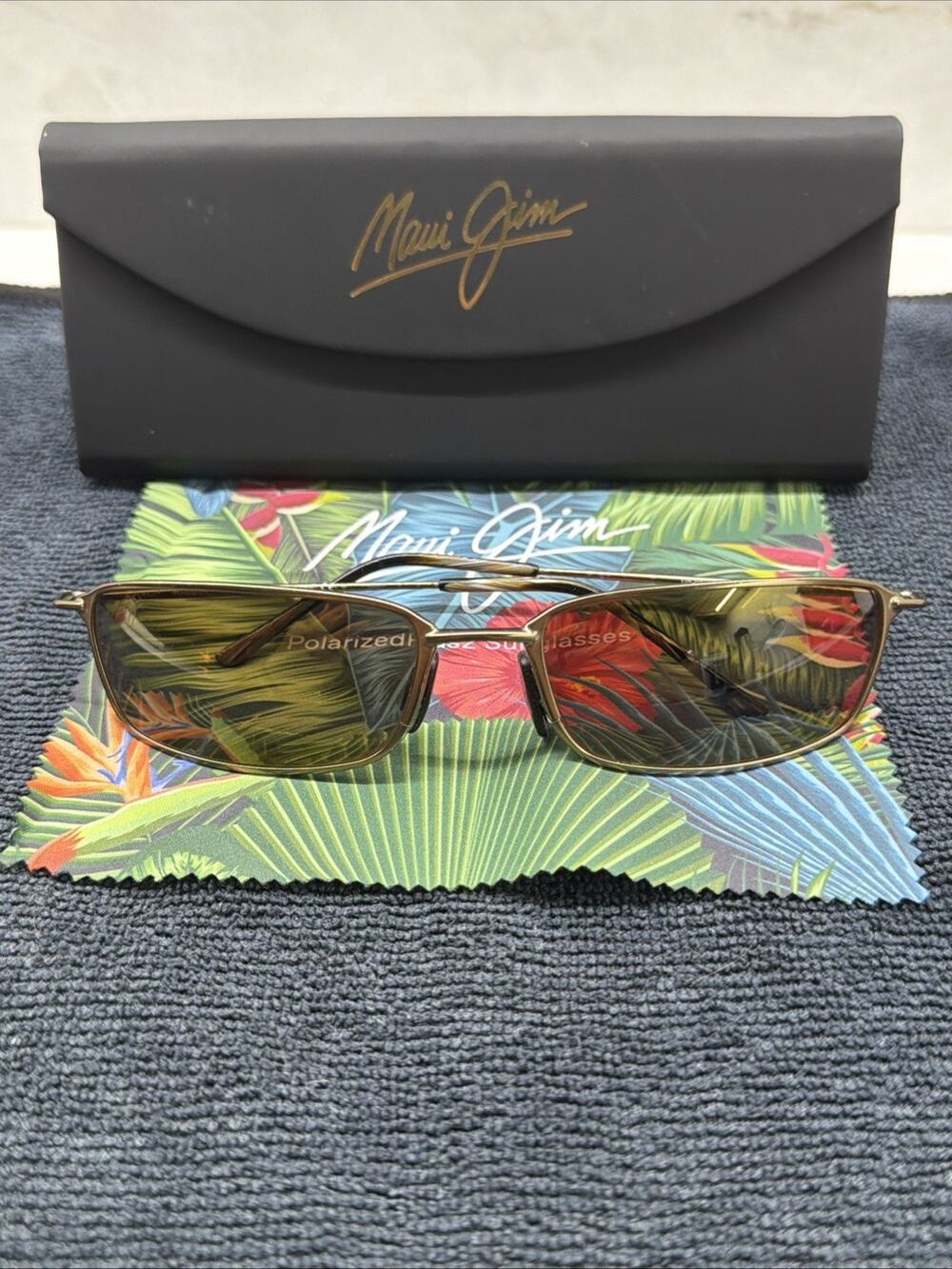 Vintage Maui Jim Sunglasses MJ-102-20 Shiny Bronze 58-18-130 Metal Made In Italy